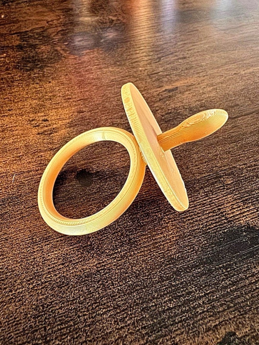 3D Printed Cabbage Patch pacifier - GOLD